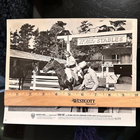 Vintage 1961 Susan Slade Movie Still Connie Stevens 17 Mile Stables Horse Photo - Picture 3 of 14